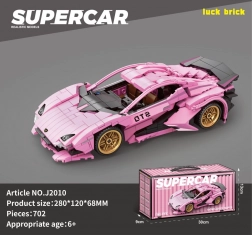 jeu de construction voiture de sport rose 702 pièces