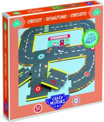 puzzle géant circuit de course CRAZY MOTORS, 26 pièces