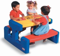 Grande table de pique-nique pour enfants Little Tikes - Couleurs primaires