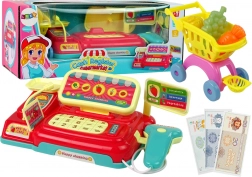 Caisse enregistreuse pour enfants avec panier de courses et scanner