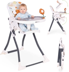 Chaise haute pliante avec jouets ecotoys