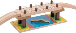 pont safari en bois avec crocodile Bigjigs Rail