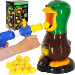 Canard affamé XL – jeu d’adresse de tir avec 2 pistolets, compteur LED et balles en mousse