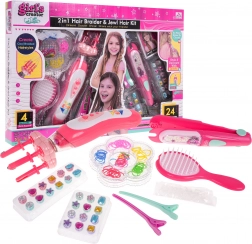 Kit de tressage de cheveux avec bijoux