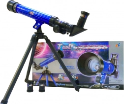 Télescope éducatif pour enfants avec trépied bleu