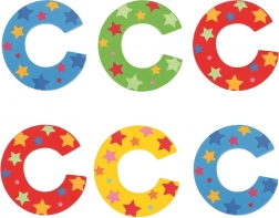 Bigjigs Toys lettre en bois C avec petites étoiles