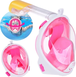 Masque de snorkeling intégral rose S/M