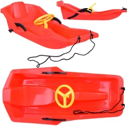 Luge en plastique pour enfants avec dossier et volant