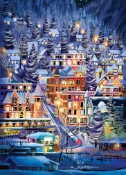 Puzzle Ville de ski 500 pièces