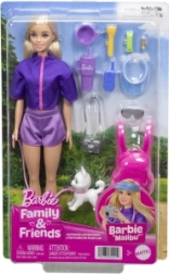 Poupée Barbie en excursion avec son chien Malibu