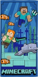 Serviette enfant à séchage rapide Minecraft – aventure sous-marine