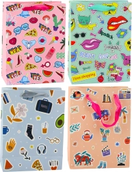 Sac cadeau avec motif d'autocollants