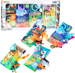 Livres sensoriels colorés doux pour bébé 4 pcs