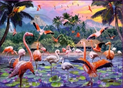 Puzzle flamants roses 1000 pièces