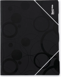 chemise à élastique A4 noir et blanc, noire