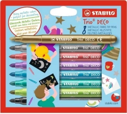 STABILO Trio Deco coffret de 8 feutres métalliques