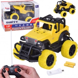 Voiture tout-terrain RC 1:36 avec LED, pneus en caoutchouc et télécommande