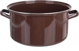 Marmite émaillée marron 36 cm, 15 l