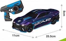 Voiture RC STAR bleue avec roues de drift interchangeables
