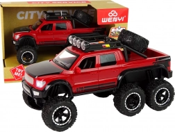 Voiture tout-terrain 6x6 à inertie 1:16 rouge