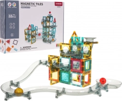 Jeu de construction magnétique piste à billes 88 pièces