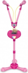 PLEJO Support avec deux microphones rose