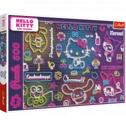 Puzzle 500 Néon HELLO KITTY Trefl