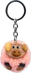 Porte-clés en bois 2Kids Toys avec pompon - cochon