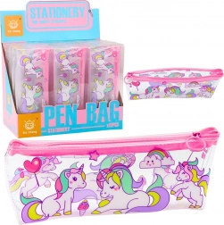 Trousse scolaire transparente Licornes