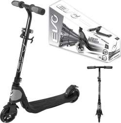 Trottinette pliable pour enfant Evo Light Speed avec roues LED – noire