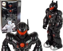 Robot noir interactif avec lumières et sons