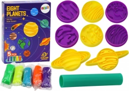 Kit créatif pâte à modeler planètes – 8 moules et 5 couleurs