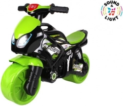 Moto à bascule vert-noir pour enfants
