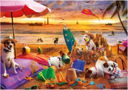 Puzzle Educa Chiens sur la Plage 1000 Pièces