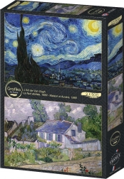 Puzzle La Nuit étoilée et La Maison à Auvers 2x500 pièces