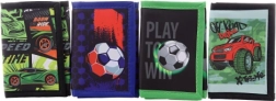 Portefeuille garçon avec motif de football ou de voitures