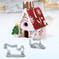 Emporte-pièces pour maison en pain d’épices 3D, 9 pièces
