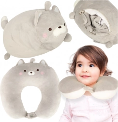 Coussin de voyage magique 2 en 1 baguette mascotte chat