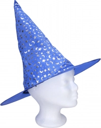 chapeau de sorcière bleu 35 × 36 cm