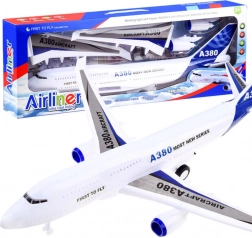 Grand avion de ligne avec propulsion, lumières et sons