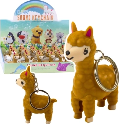 Porte-clés lama avec lampe LED et effet sonore