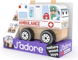 Voiture en bois à assembler – ambulance