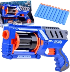 Pistolet en plastique Blaster avec 10 balles en mousse