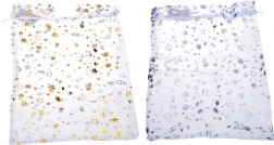 Sac en organza Étoiles 25x35 cm pour Noël