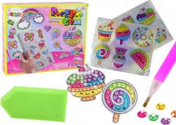 Kit de diamond painting – autocollants colorés sur le thème des gourmandises