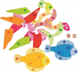 Puzzle en bois de poissons avec dés de GOKI