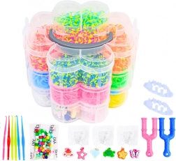 Kit créatif de bracelets en élastiques DIY 4500 pcs
