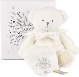 Coffret cadeau Doudou ourson en peluche avec couverture beige