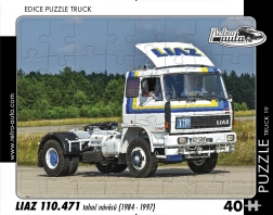 Puzzle rétro voitures Camion Liaz 110.471 tracteur de semi-remorques 40 pièces