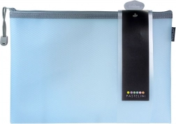 Pochette zippée A4 Pastelini bleue